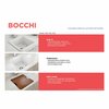 Bocchi 18 in W x 18 in L x 8 in H, Fireclay, Fireclay Kitchen Sink 1359-002-0120